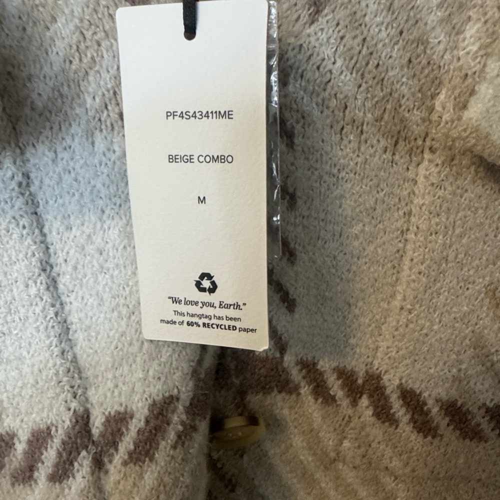 Pink Rose Cream and Tan Plaid Sweater/Jacket. Super soft and cozy. NWT - Picture 3 of 8